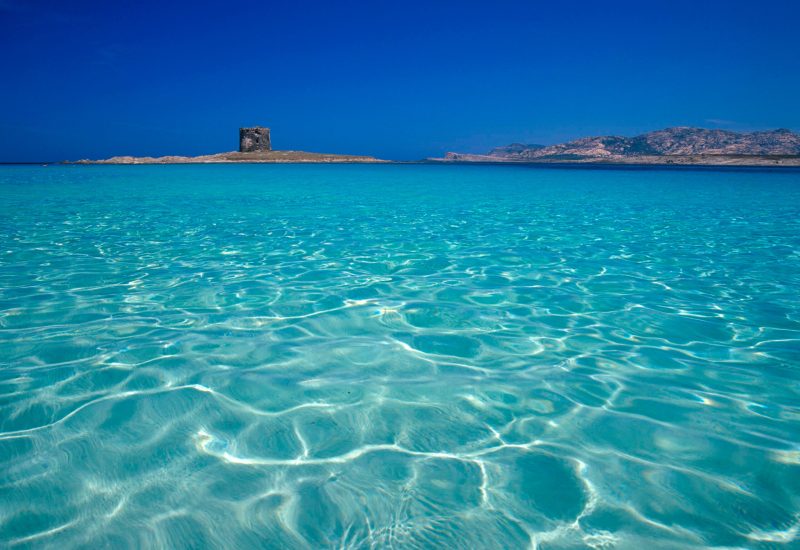 The sea around La Torre della Pelosa,
Stintino, Sardinia, Italy